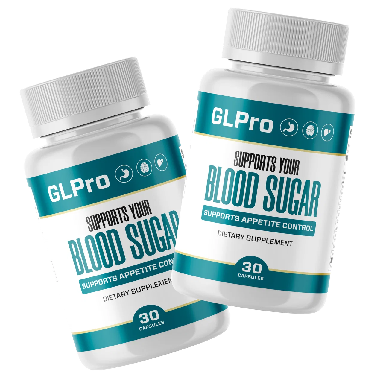 Two GLPro supplement bottles